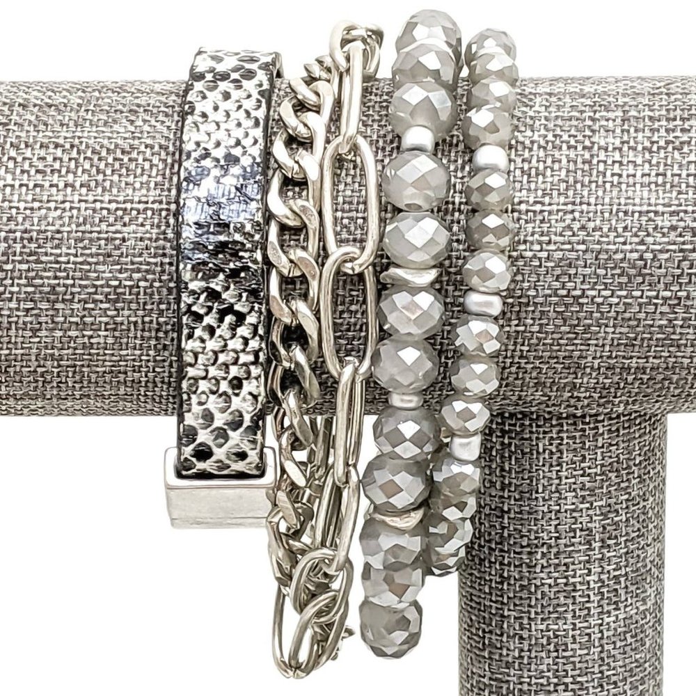 THE LUXE HAVEN Haven Bracelet Set in Silver